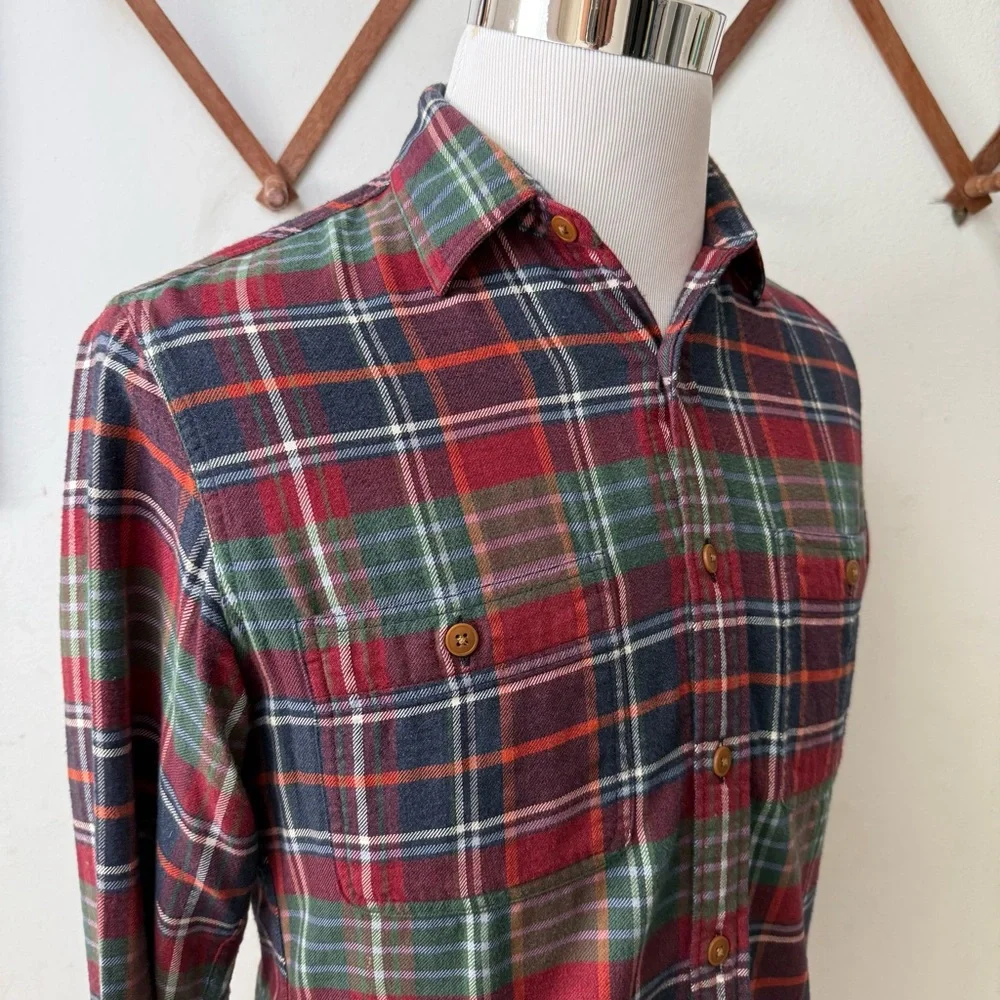 J. Crew Flannel Plaid Cotton Button Up Shirt